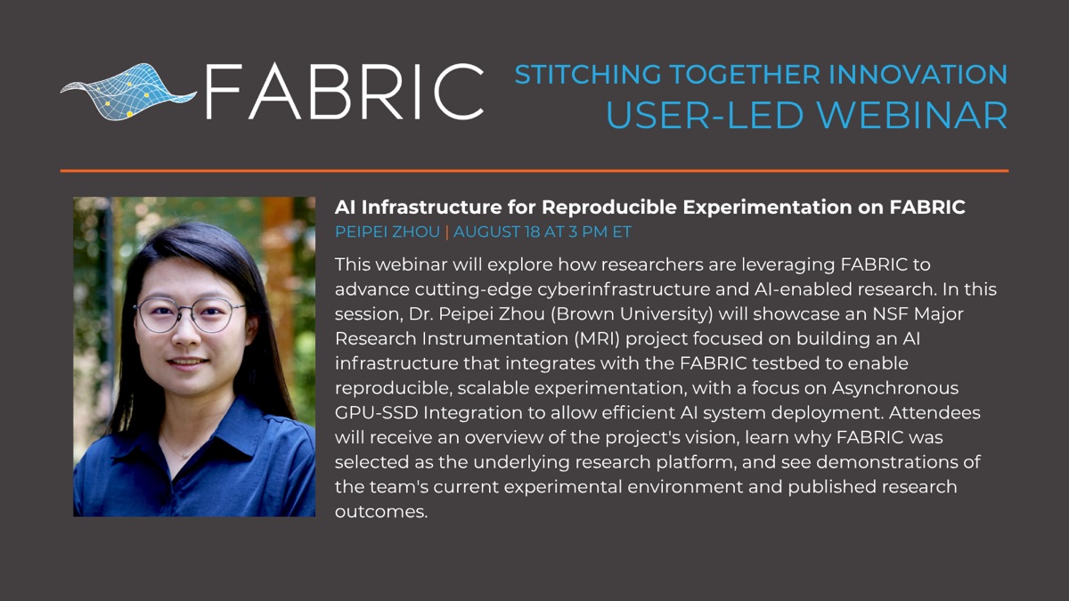 AI Infrastructure for Reproducible Experimentation on FABRIC